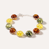Round Candy Amber Bracelet — Baltic amber and sterling silver jewellery by Baltic Beauty