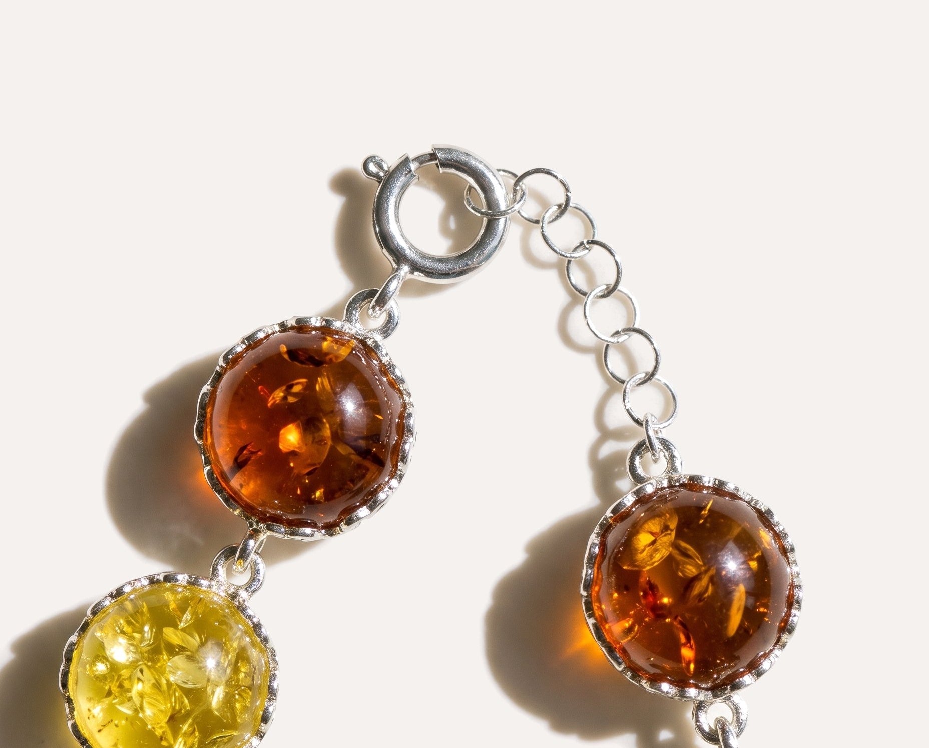 Round Candy Amber Bracelet — Baltic amber and sterling silver jewellery by Baltic Beauty