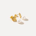 Sea Shell Pearl Earrings — Baltic amber and sterling silver jewellery by Baltic Beauty