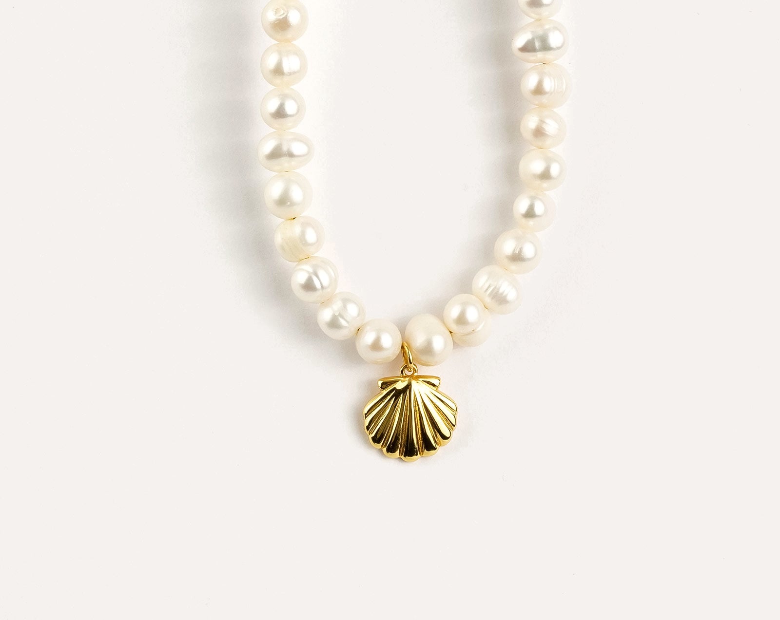 Sea Shell Pearl Necklace — Baltic amber and sterling silver jewellery by Baltic Beauty
