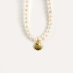 Sea Shell Pearl Necklace — Baltic amber and sterling silver jewellery by Baltic Beauty