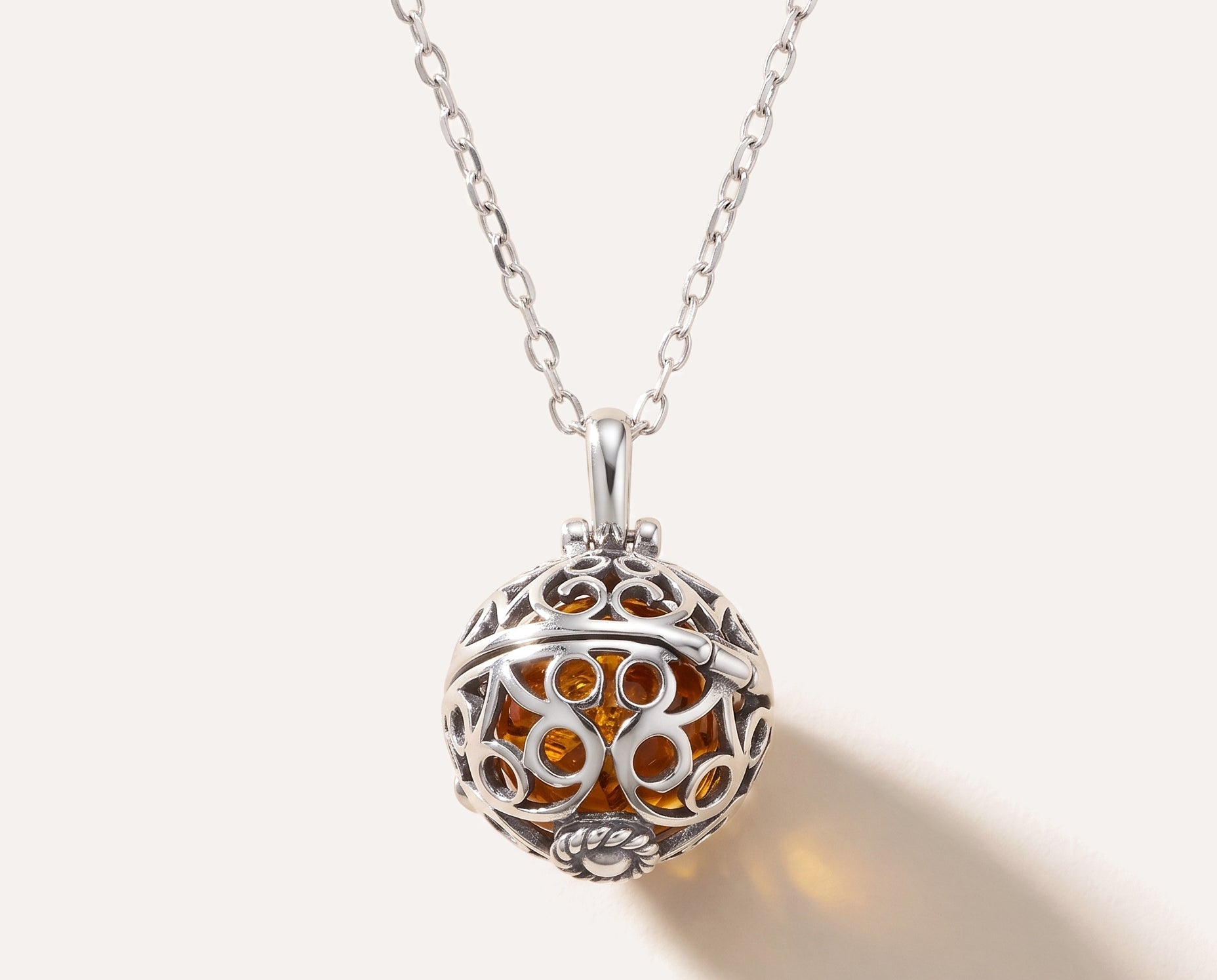 Silver Filigree Locket Necklace — Baltic amber and sterling silver jewellery by Baltic Beauty