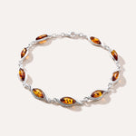Silver Wave Amber Link Bracelet — Baltic amber and sterling silver jewellery by Baltic Beauty