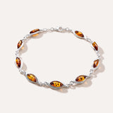 Silver Wave Amber Link Bracelet — Baltic amber and sterling silver jewellery by Baltic Beauty
