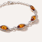 Silver Wave Amber Link Bracelet — Baltic amber and sterling silver jewellery by Baltic Beauty