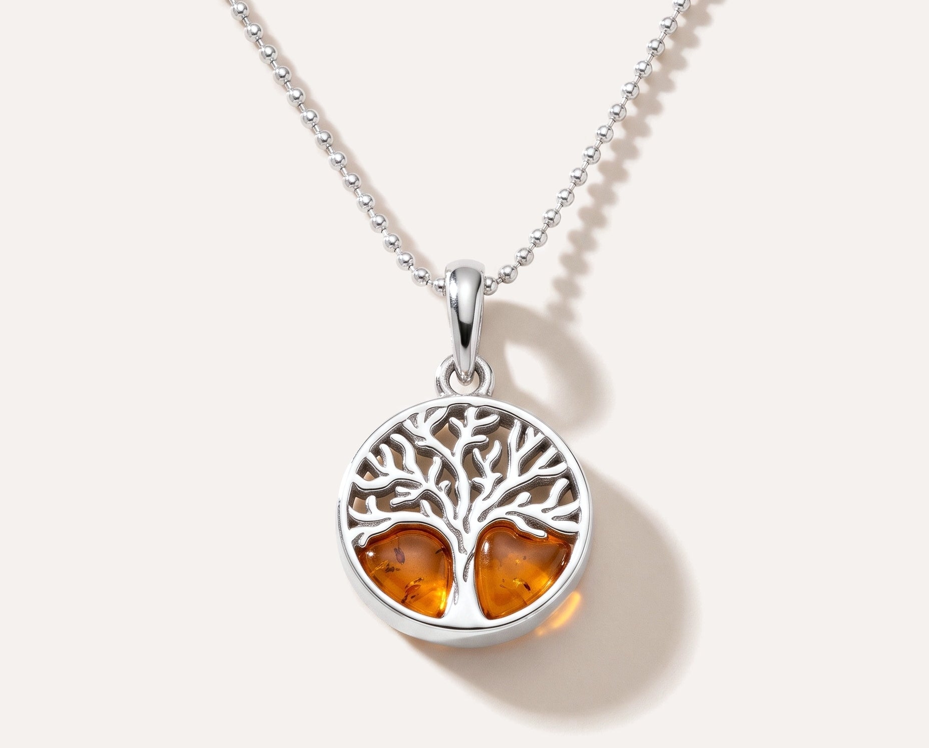 Mini Tree of Life Pendant — Baltic amber and sterling silver jewellery by Baltic Beauty