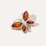 Small Amber Butterfly Brooch — Baltic amber and sterling silver jewellery by Baltic Beauty