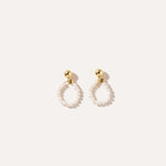 Stacked Circle Pearl Earrings — Baltic amber and sterling silver jewellery by Baltic Beauty