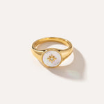 Star Mother of Pearl Ring — Baltic amber and sterling silver jewellery by Baltic Beauty