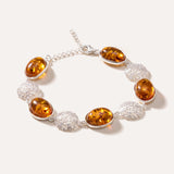 Alternating Filigree Statement Amber Bracelet — Baltic amber and sterling silver jewellery by Baltic Beauty