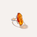Statement Amber Ripple Ring — Baltic amber and sterling silver jewellery by Baltic Beauty