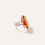 Statement Amber Ripple Ring — Baltic amber and sterling silver jewellery by Baltic Beauty