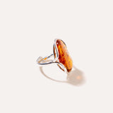 Statement Amber Ripple Ring — Baltic amber and sterling silver jewellery by Baltic Beauty