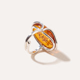 Statement Amber Ripple Ring — Baltic amber and sterling silver jewellery by Baltic Beauty