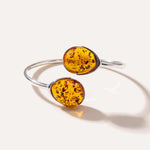 Statement Amber Torque Bangle — Baltic amber and sterling silver jewellery by Baltic Beauty