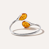 Statement Amber Torque Bangle — Baltic amber and sterling silver jewellery by Baltic Beauty