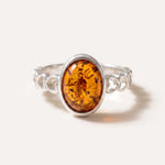 Subtle Heart Circle Ring — Baltic amber and sterling silver jewellery by Baltic Beauty