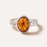 Subtle Heart Circle Ring — Baltic amber and sterling silver jewellery by Baltic Beauty
