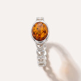 Subtle Heart Circle Ring — Baltic amber and sterling silver jewellery by Baltic Beauty