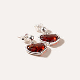 Subtle Heart Earrings — Baltic amber and sterling silver jewellery by Baltic Beauty