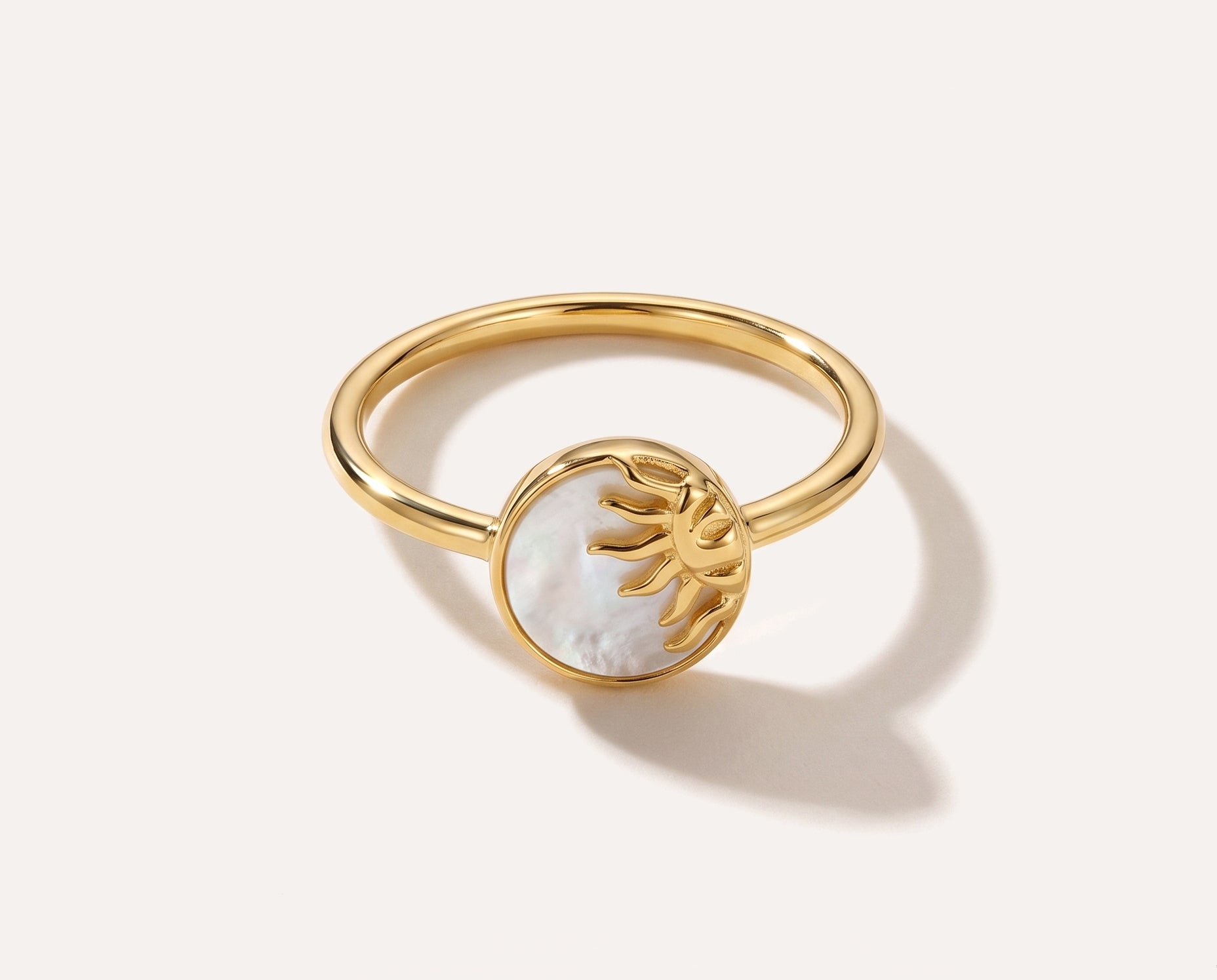 Sun Mother of Pearl Ring — Baltic amber and sterling silver jewellery by Baltic Beauty