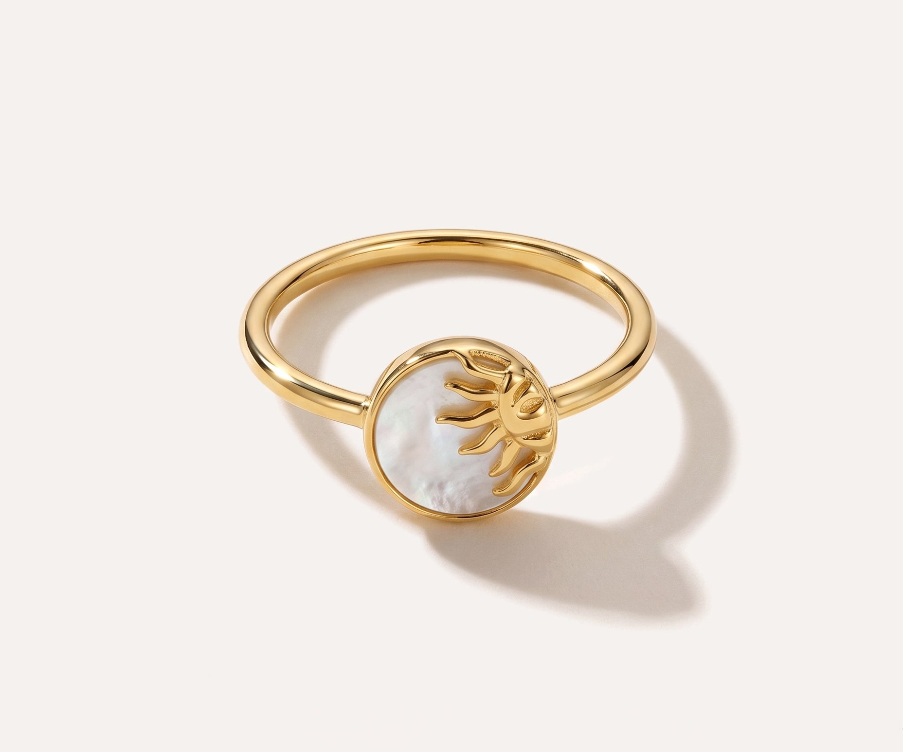 Sun Mother of Pearl Ring — Baltic amber and sterling silver jewellery by Baltic Beauty