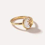Sun Mother of Pearl Ring — Baltic amber and sterling silver jewellery by Baltic Beauty