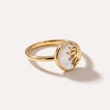 Sun Mother of Pearl Ring — Baltic amber and sterling silver jewellery by Baltic Beauty