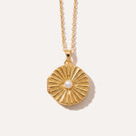 Sun Shell Pearl Locket Necklace — Baltic amber and sterling silver jewellery by Baltic Beauty