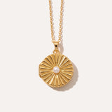 Sun Shell Pearl Locket Necklace — Baltic amber and sterling silver jewellery by Baltic Beauty
