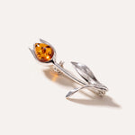 Tulip Amber Brooch — Baltic amber and sterling silver jewellery by Baltic Beauty