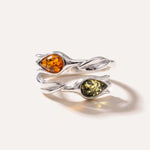 Two Tone Amber Tulip Ring — Baltic amber and sterling silver jewellery by Baltic Beauty