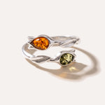 Two Tone Amber Tulip Ring — Baltic amber and sterling silver jewellery by Baltic Beauty
