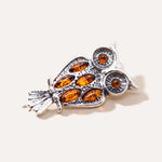 Wise Owl Brooch — Baltic amber and sterling silver jewellery by Baltic Beauty