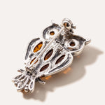 Wise Owl Brooch — Baltic amber and sterling silver jewellery by Baltic Beauty