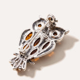 Wise Owl Brooch — Baltic amber and sterling silver jewellery by Baltic Beauty