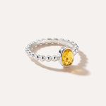 Yellow Amber Bubble Stacking Ring — Baltic amber and sterling silver jewellery by Baltic Beauty