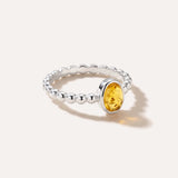 Yellow Amber Bubble Stacking Ring — Baltic amber and sterling silver jewellery by Baltic Beauty