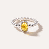 Yellow Amber Bubble Stacking Ring — Baltic amber and sterling silver jewellery by Baltic Beauty
