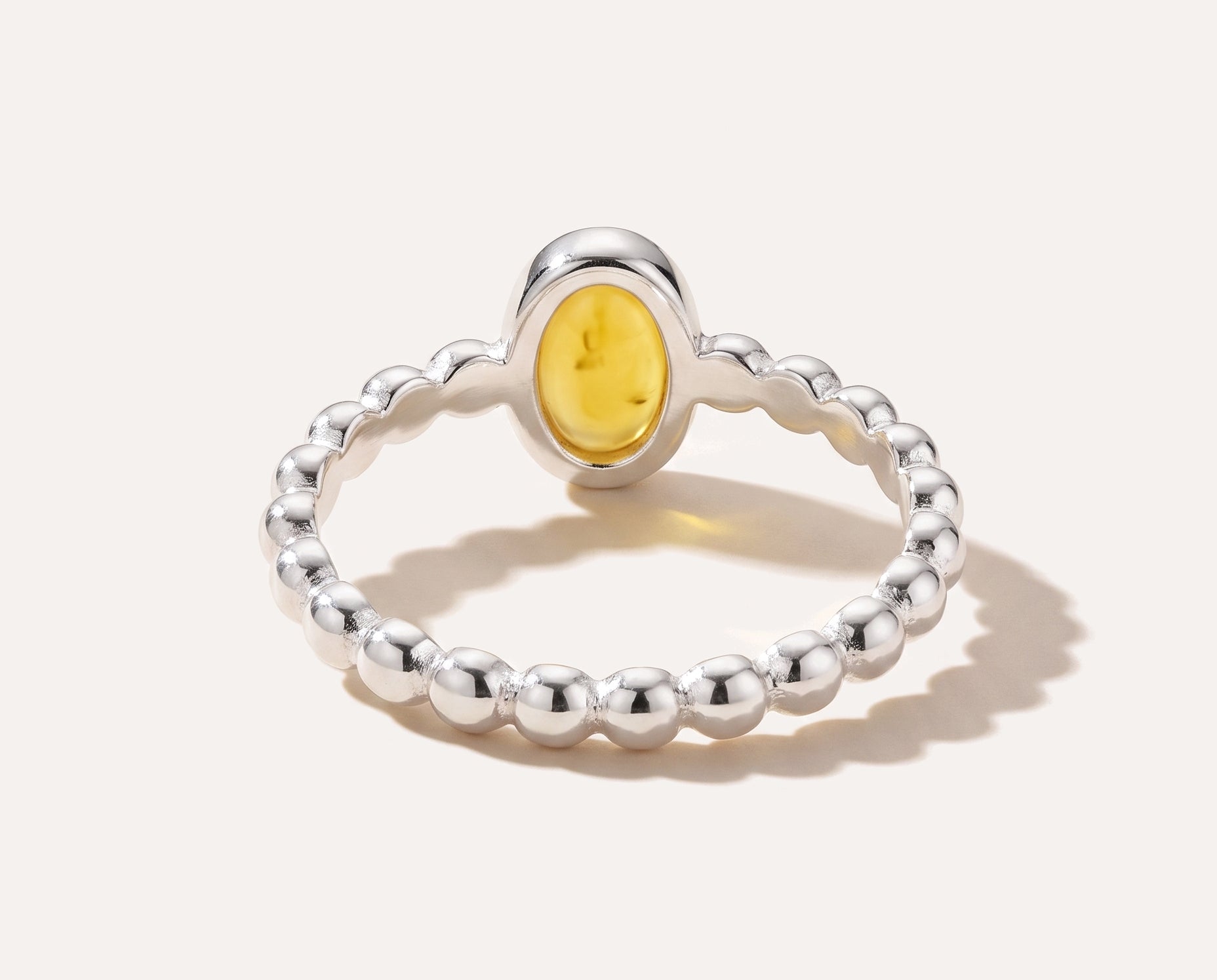 Yellow Amber Bubble Stacking Ring — Baltic amber and sterling silver jewellery by Baltic Beauty