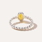 Yellow Amber Bubble Stacking Ring — Baltic amber and sterling silver jewellery by Baltic Beauty