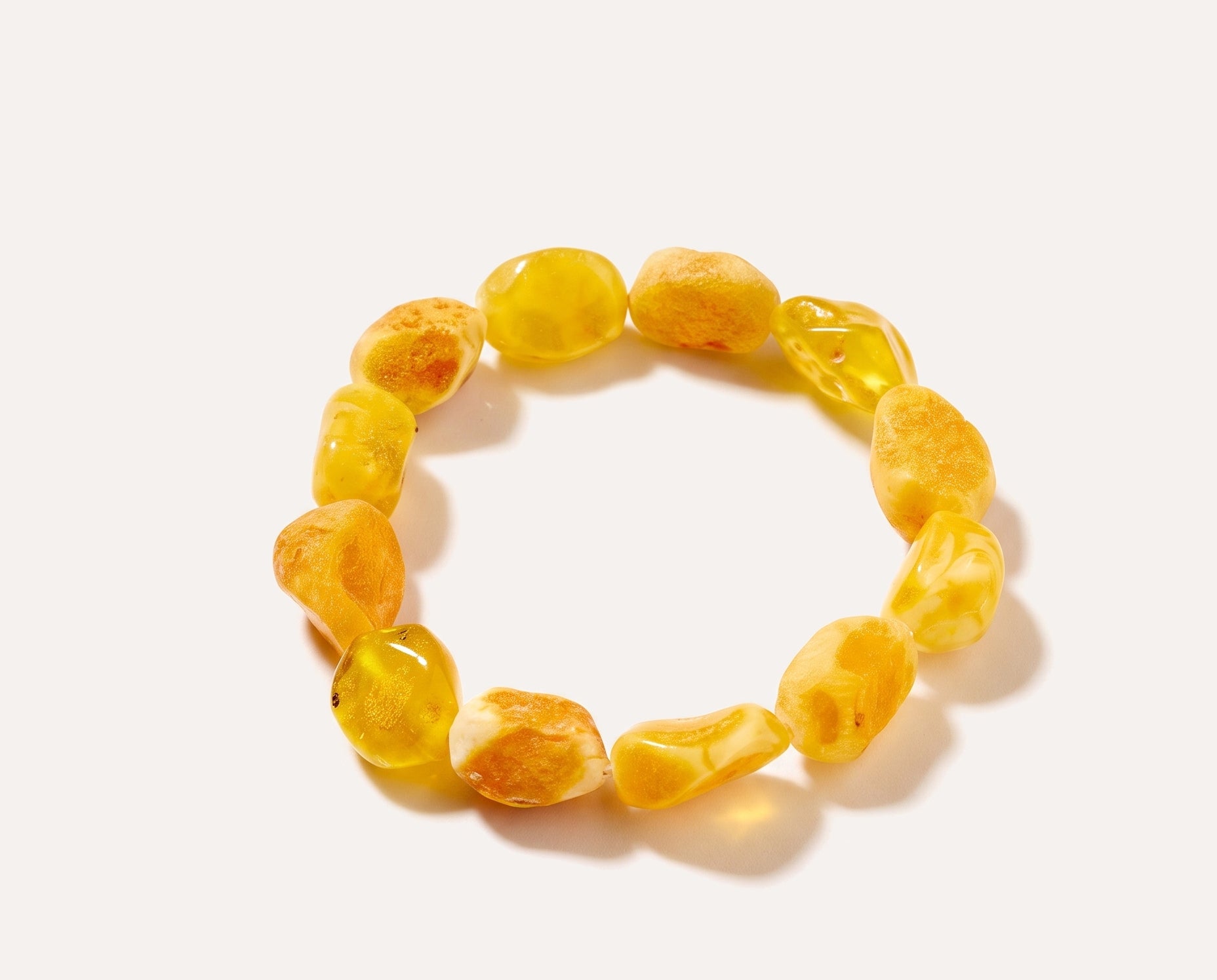 Yellow Tone Unisex Bracelet — Baltic amber and sterling silver jewellery by Baltic Beauty