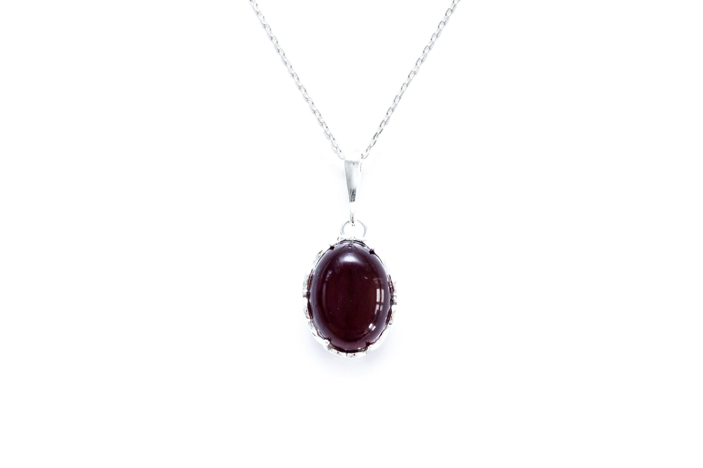 Demi Cherry Amber Drop Pendant- Necklaces- Baltic Beauty