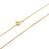 17.5" Gold Plated Diamond Ball Chain- Necklaces- Baltic Beauty