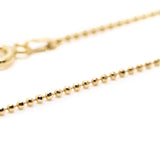 21.6" Gold Plated Diamond Ball Chain- Necklaces- Baltic Beauty