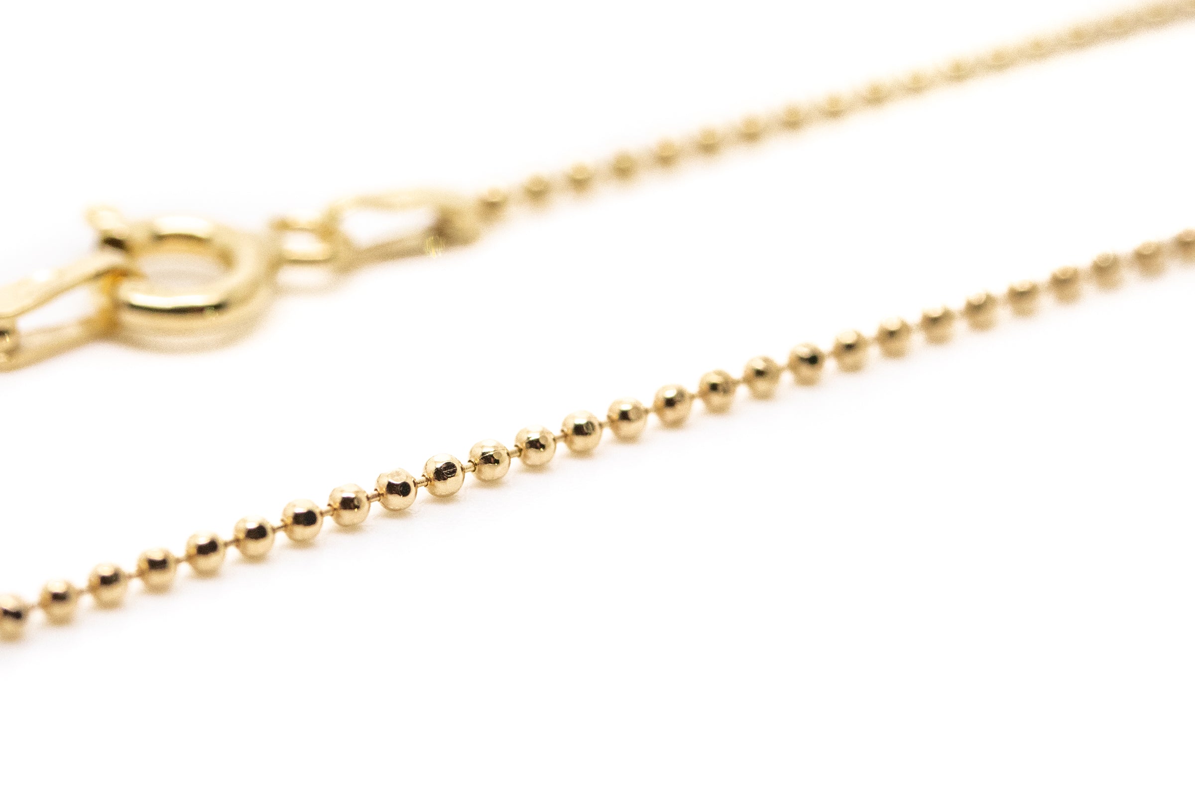 21.6" Gold Plated Diamond Ball Chain- Necklaces- Baltic Beauty