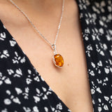 Demi Amber Drop Pendant- Necklaces- Baltic Beauty