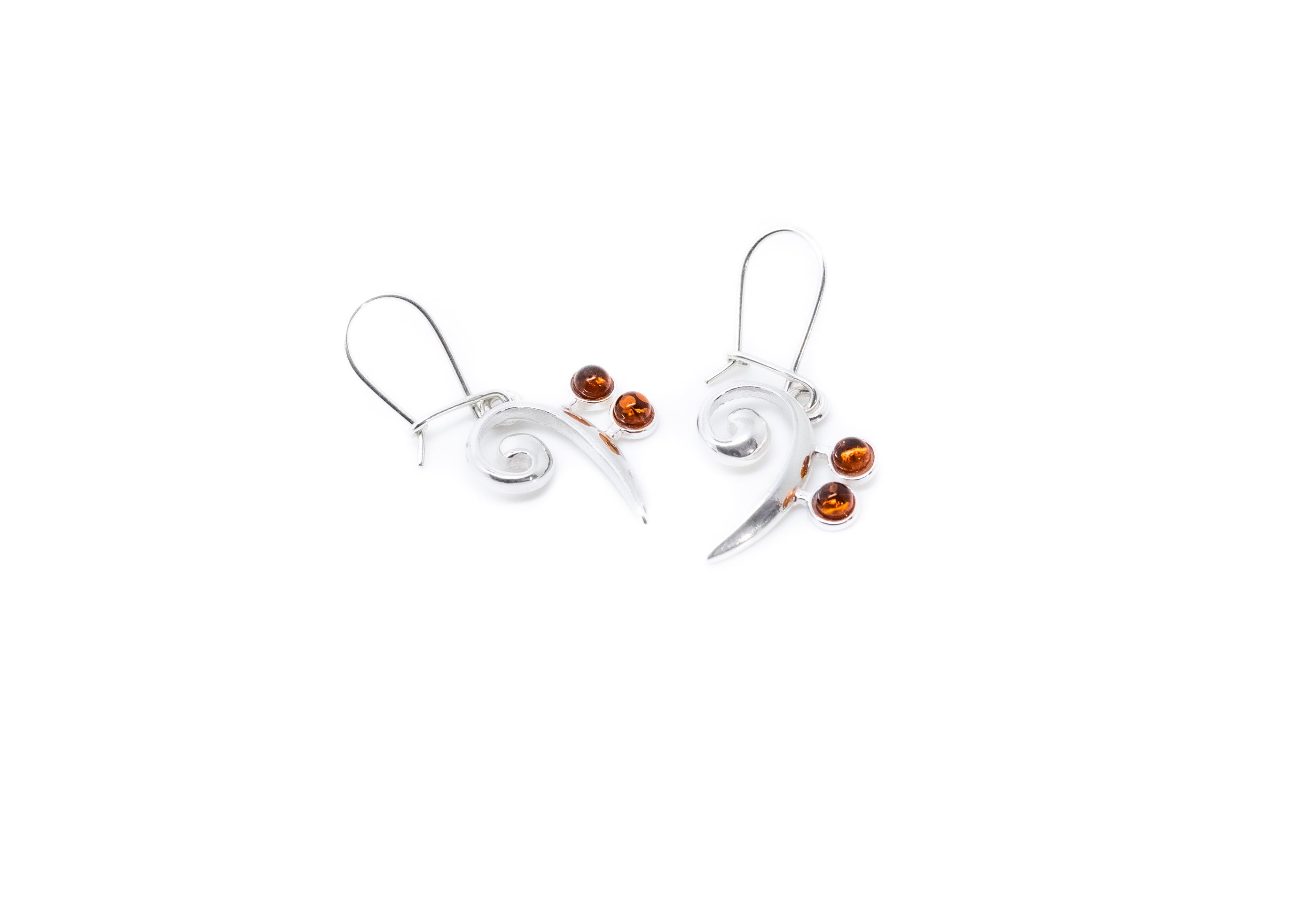 Bass Clef Gemstone Earrings- Earrings- Baltic Beauty
