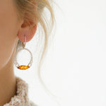 Large Cognac Hoop Earrings- Earrings- Baltic Beauty