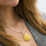 Handmade Yellow Amber Pendant- Necklaces- Baltic Beauty